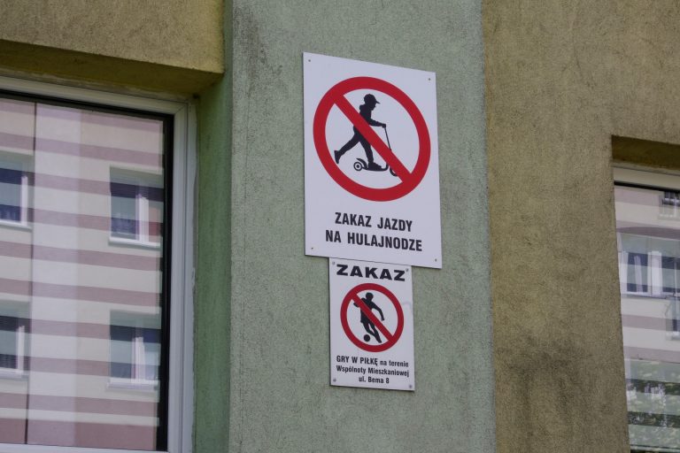 zakaz dla hulajnogi