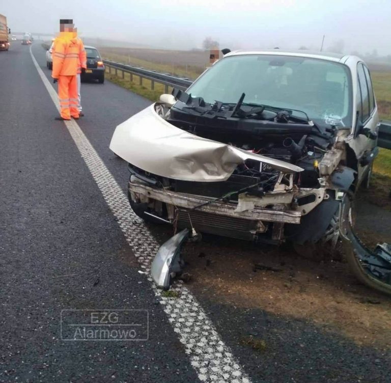 wypadek na autostradzie
