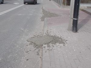 beton na ulicach