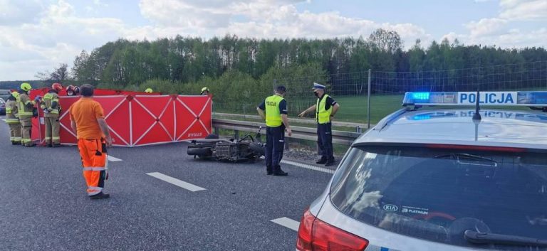 motocyklista wypadek