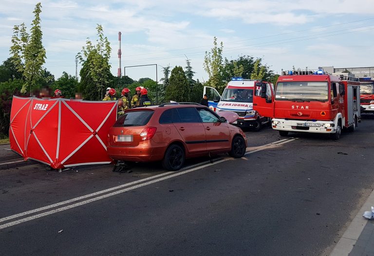 zginął strażak