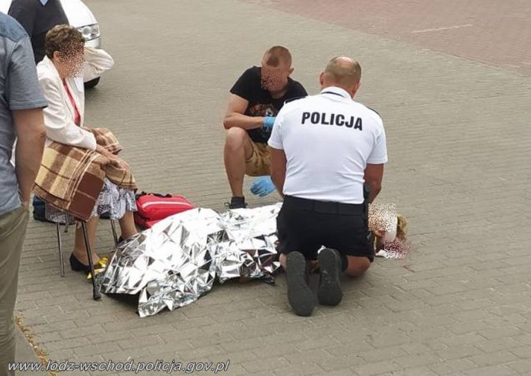 potrącone na parkingu