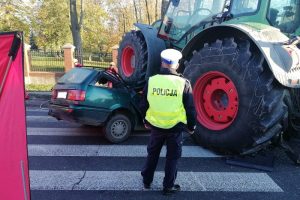 wypadek traktor