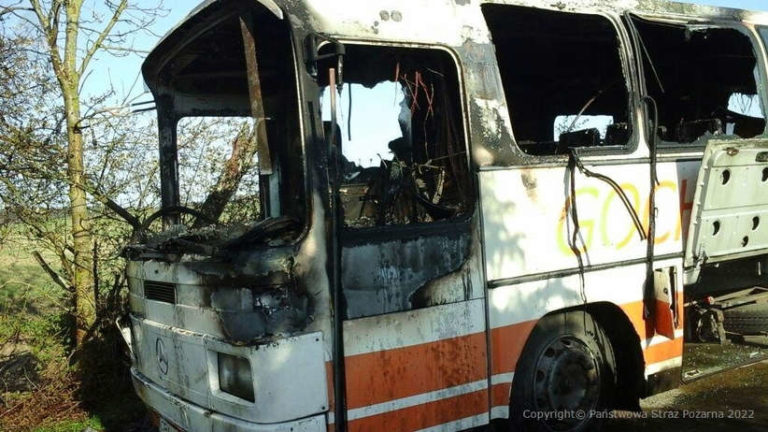 pożar autobusu