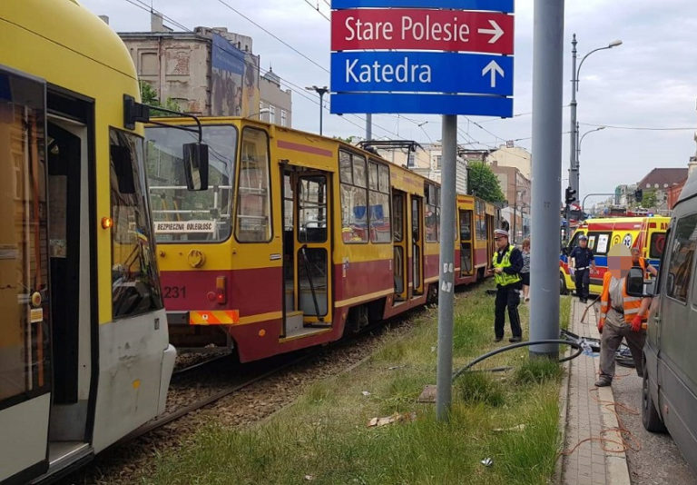 zderzenie tramwajów