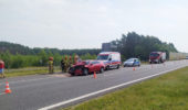 wypadek na autostradzie