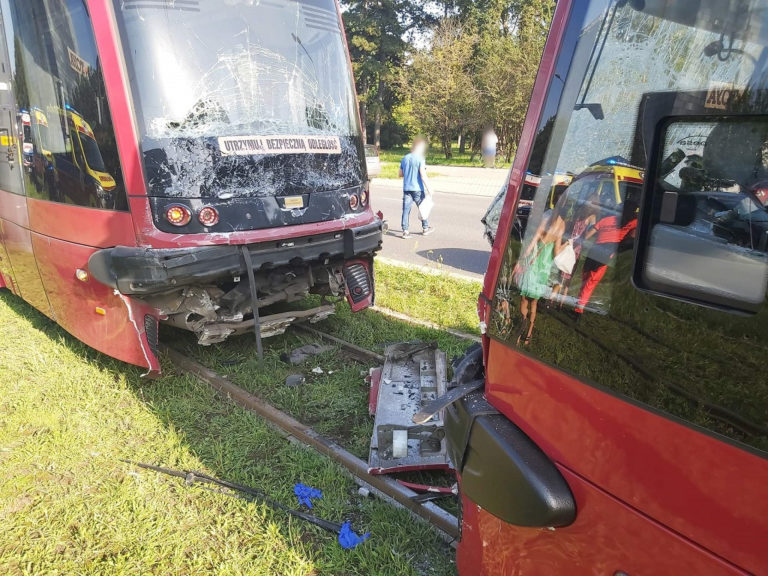 zderzenie tramwajów