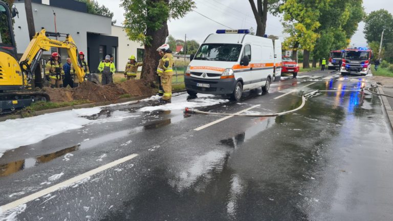 uszkodzony gazociąg