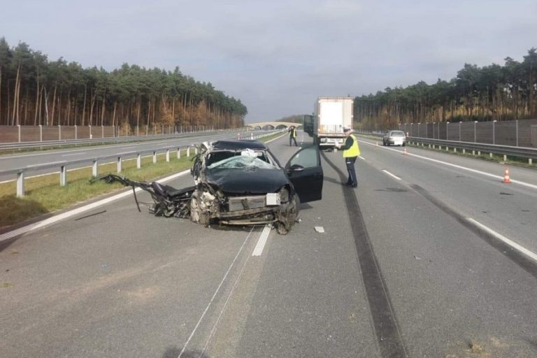 wypadek na autostradzie