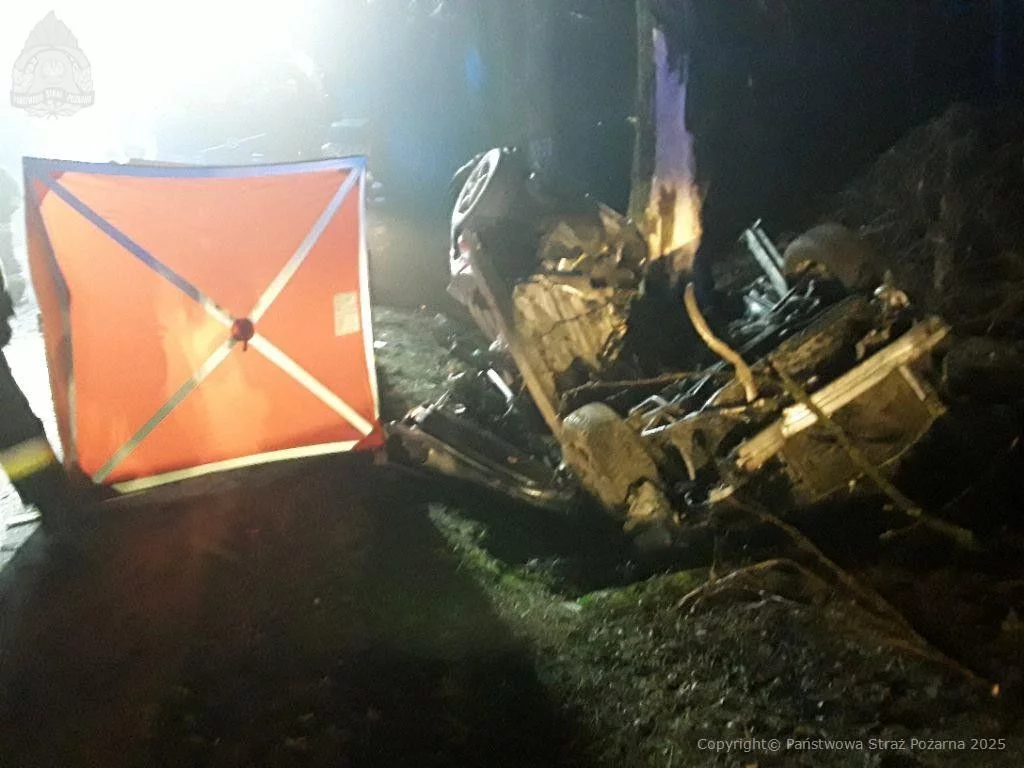 21-latek wjechał audi w drzewo! Zginął na miejscu!