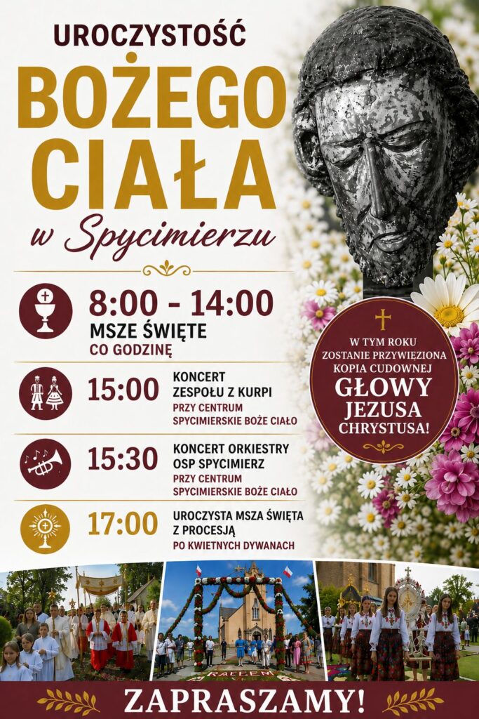 Gmina Uniejów zaprasza na Boże Ciało do Spycimierza