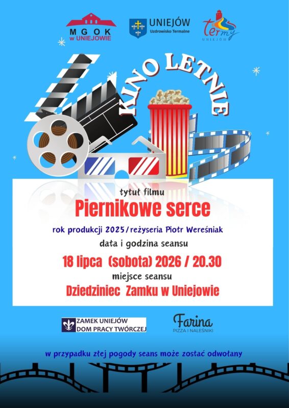Kino letnie na zamkowym dziedzińcu w Uniejowie