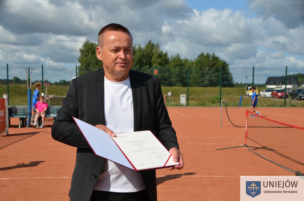 Minister sportu w Uniejowie. Pieniądze na rozbudowę kompleksu tenisowego