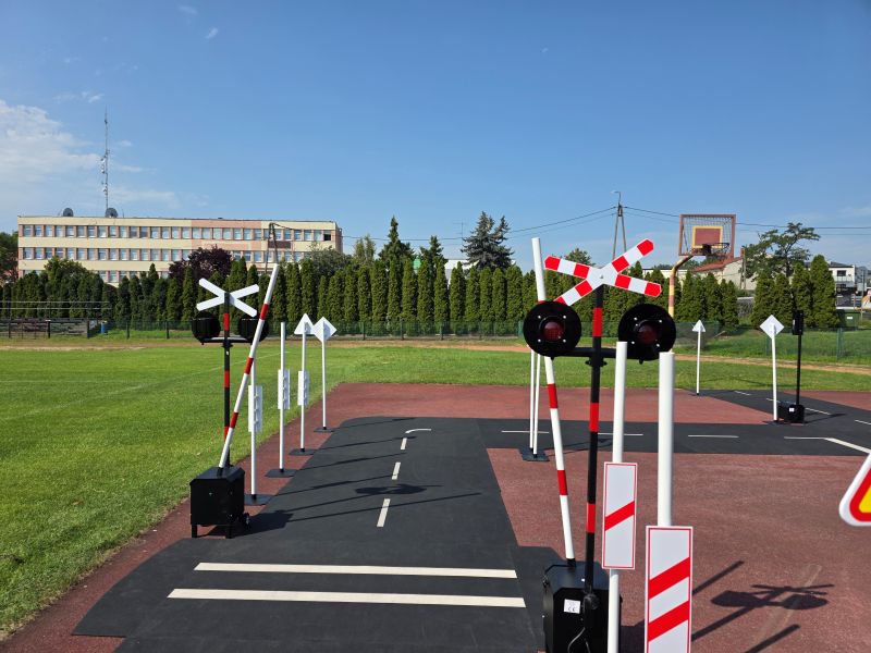 Mobilne miasteczko rowerowe na stadionie w Łęczycy